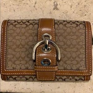 Cute Buckle Front Coach Wallet